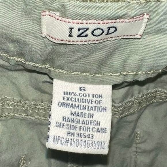 Izod Khaki green capri’s women’s size 6 - Picture 6 of 6